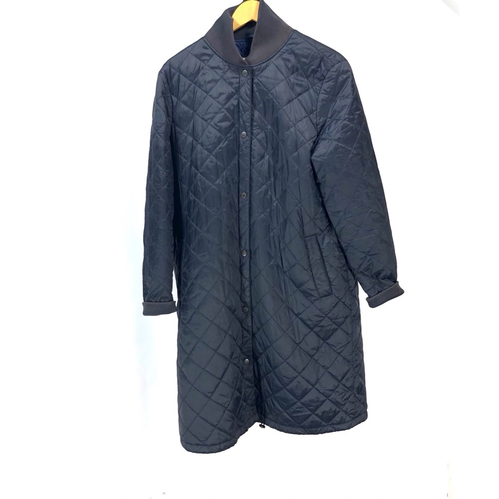 Barbour long quilted blue jacket South Shields 12